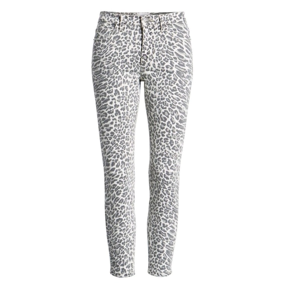Current Elliott Womens Size 25 Jeans Leopard Print Cheetah Skinny Mob Wife Denim